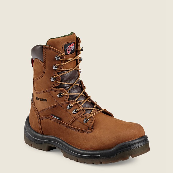 Red Wing Mens King Toe® - 8-inch Waterproof Soft Toe - Work Boots Brown - 1398MRAGV